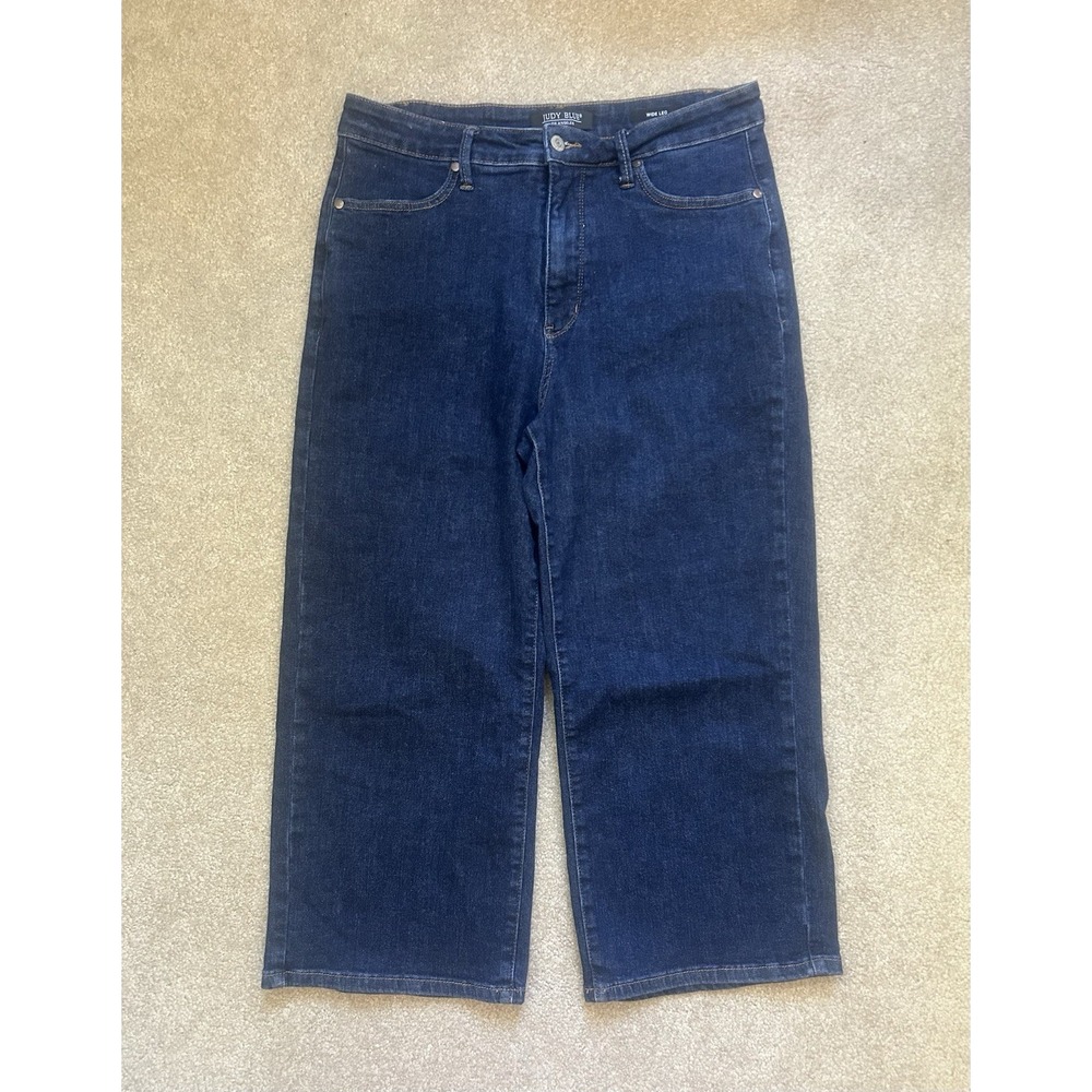 Judy Blue Wide Leg Denim Jeans High-Waisted 4 Pocket Blue Womens 15/32